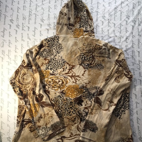 Arvanti Light Hoody Gold Floral Beaded 1XL - Picture 5 of 11